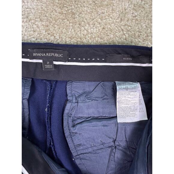 Banana Republic Pants Womens Size 2 Blue Straight Sloan Fit Ankle Stretch C558 - Picture 6 of 13